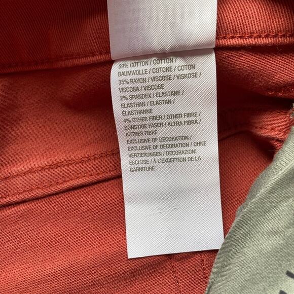 LOGO By Lori Goldstein Cottagecore Stretch Twill Ankle Pants W/Lace Detail 24W - Picture 8 of 9